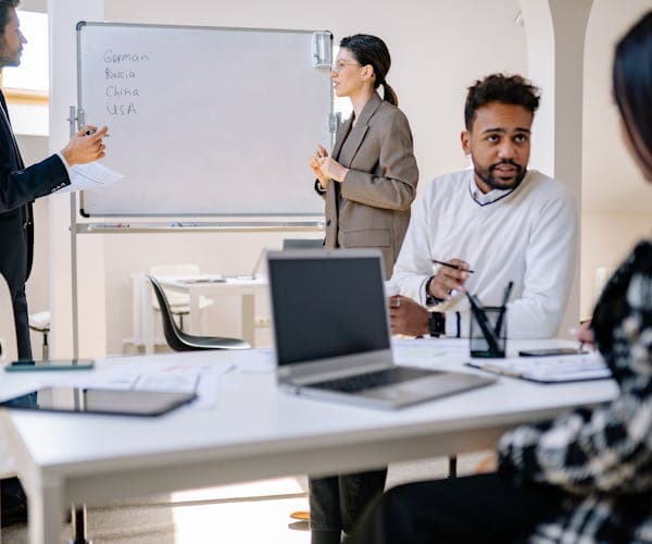 Career professionals working together